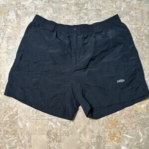 AFTCO Fishing Shorts Mens 44 Black 6” Nylon Performance UPF Cargo Nautical